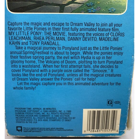 My Little Pony The Movie VHS 1986 Vestron Video Children’s Animated Cartoon Rare - Picture 5 of 11